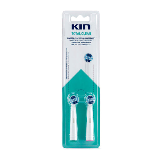 KIN Recambio Cepillo Electrico Limpieza Total, 2 unidades