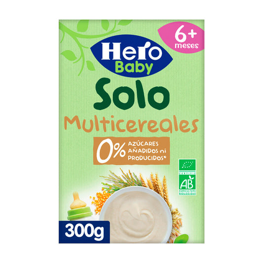 Hero Baby Solo 100% Ecológicos Multicereales 300 gr, +6 Meses