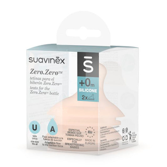 Suavinex Tetina Lactancia Mixta Silicona, 2 unidades