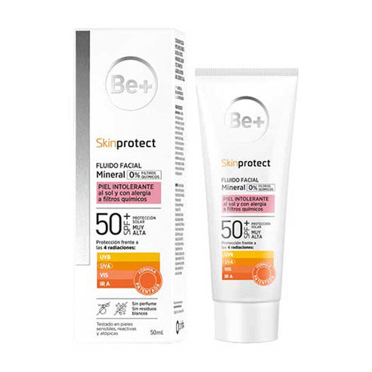 Be+ Skin Protect Piel Intolerante 100% Mineral SPF 50+, 50 ml