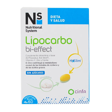 Nutritional System Lipocarbo Bi-Effect, 60 comprimidos