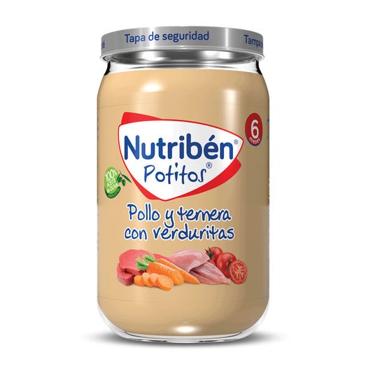 Nutriben Potito Pollo Ternera Verduritas, 235 gr
