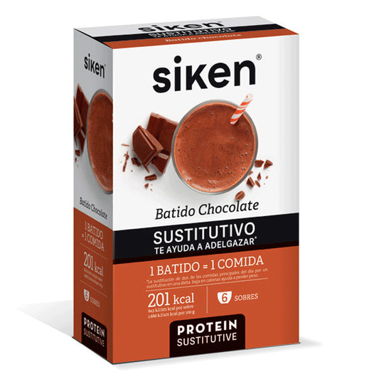 Siken Sustitutivo Batido Chocolate 6 sobres