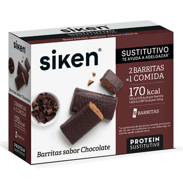 Siken Sustitutivo Barritas Chocolate 8 unidades