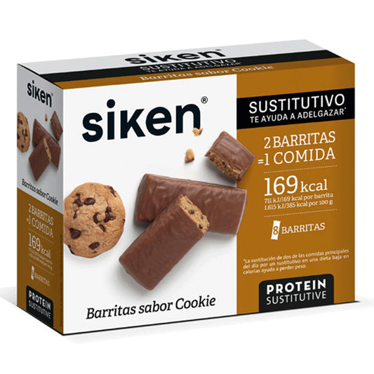 Siken Sustitutivo Barritas Cookie 8 unidades