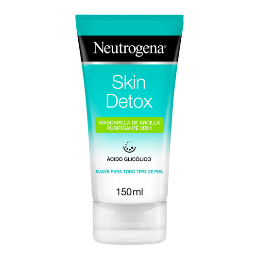 Neutrogena Skin Detox Mascarilla de Arcilla Purificante 2 En 1, 150 ml