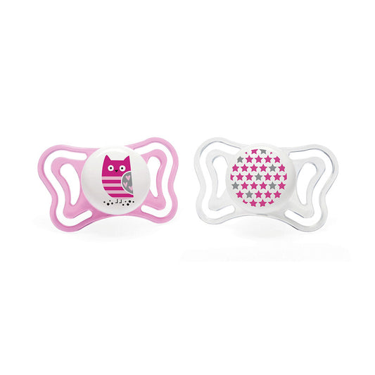 Chicco - Chupete Physio Light Silicona Rosa 6-16 Meses Pack 2 unidades