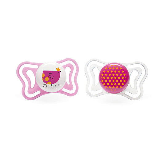 Chicco - Chupete Physio Light Silicona Rosa 16-36 Meses Pack 2 unidades