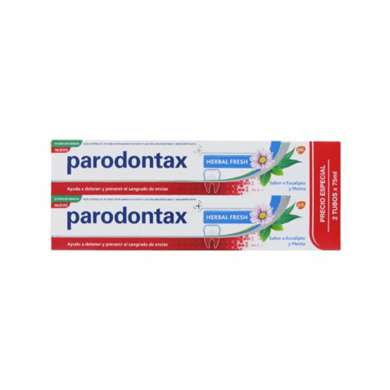 Parodontax Herbal Fresh Pasta de Dientes Cuidado de Encías, 2x75 ml