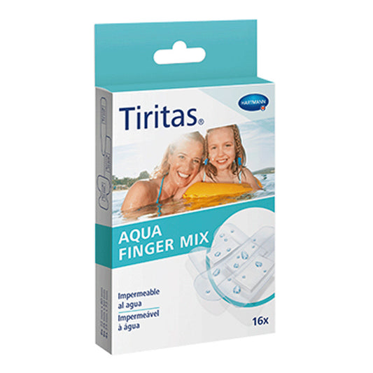 Tiritas Aqua Finger Mix Surtido 3 Tamaños 16 unidades
