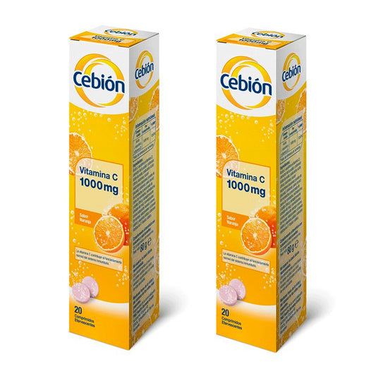 Cebion Vitamina C 1000mg, 2x20 Comprimidos Efervescentes