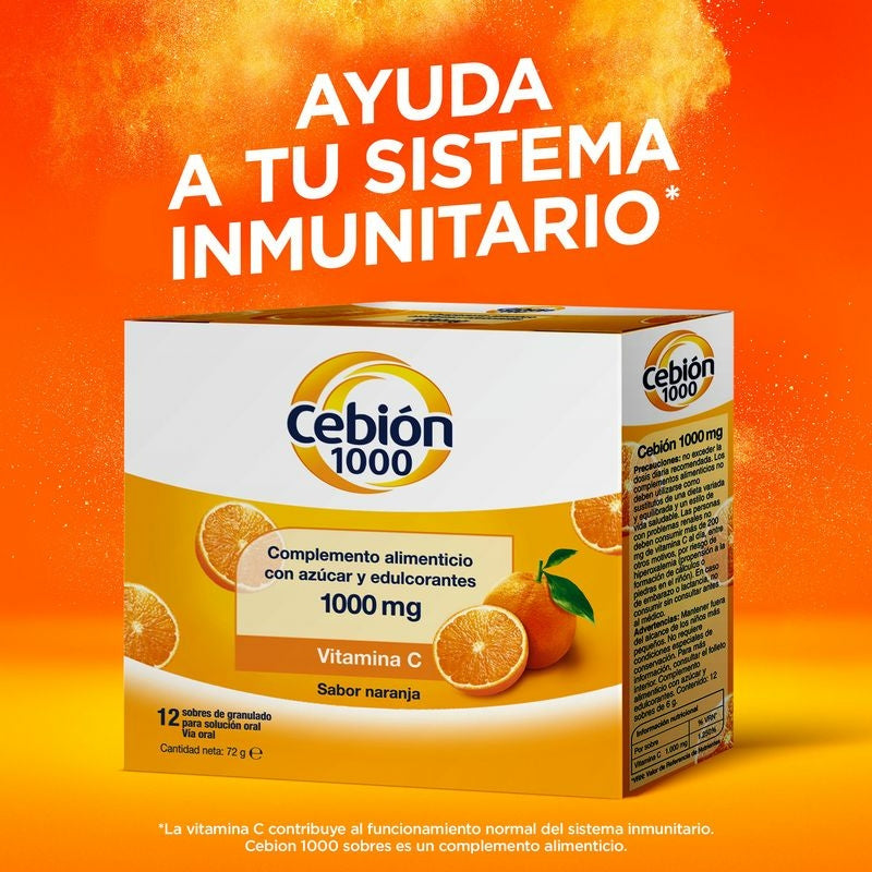 Cebion Vitamina C 1000 mg 12 sobres