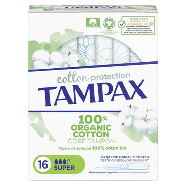 TAMPAX Cotton Protection Super Tampones con Aplicador 16 unidades