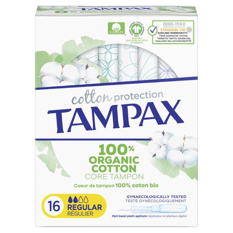 TAMPAX Cotton Protection Regular Tampones con Aplicador 16 unidades
