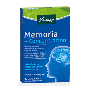 Kneipp Memoria y Concentración, 30 comprimidos