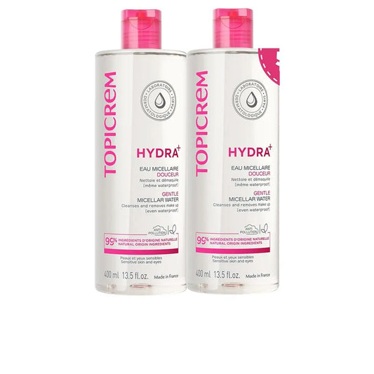 Topicrem Pack Hydra+ Agua Micelar Suave, 2x400 ml