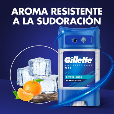 Gillette Desodorante Clear Gel Anti Transpirante Power Rush 70Ml