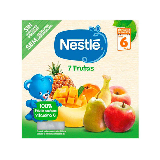Nestlé Puré Tarrina 7 Frutas, 4X100 gr