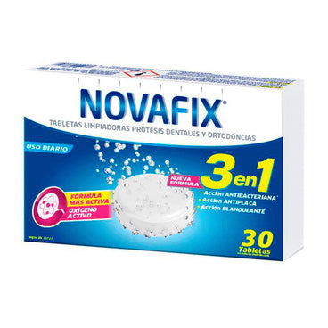 Novafix Tabletas Limpiadoras 3 En 1, 30 Tabletas
