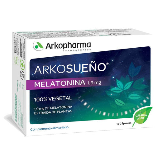 Arkosueño Melatonina 100% Vegetal 15 Cápsulas Arkopharma