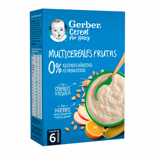 Gerber Multicereales Fruta 0%, 270 gr
