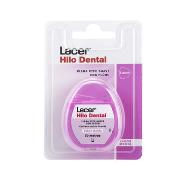 Lacer Hilo Dental con Fluor, Sabor Menta 50 M