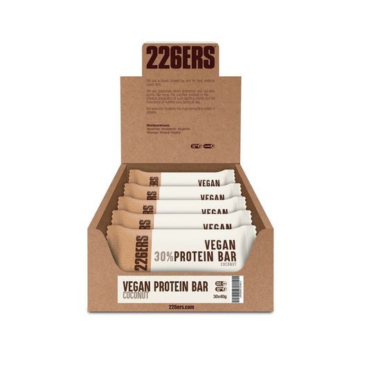 226Ers Vegan Protein Bar  Barrita Proteica Vegana Coco, 30x40 gr