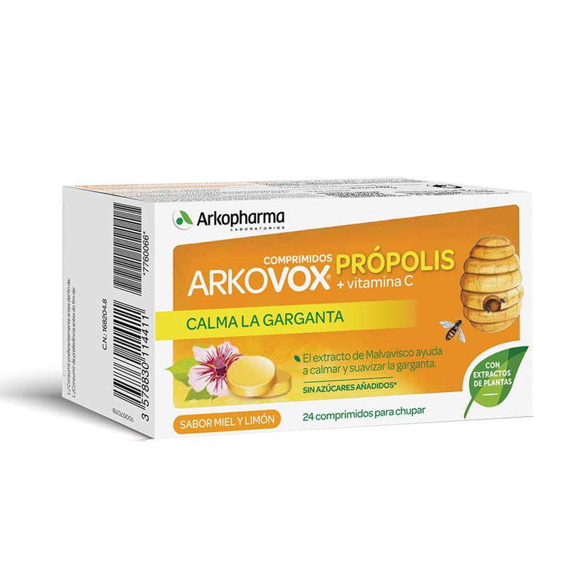 Arkovox 24 Comprimidos Própolis Vitamina C Sabor Miel-Limón Arkopharma
