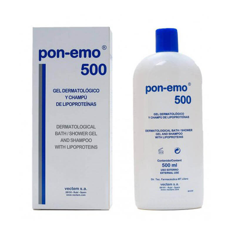 Pon-Emo Gel Dermatológico y Champú de Lipoproteínas 500 ml