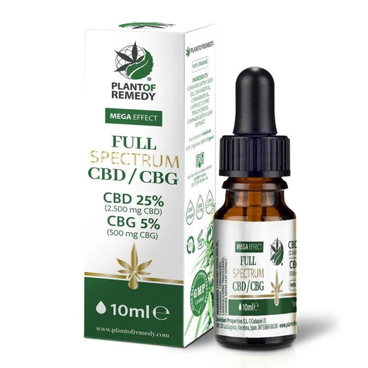 Plant Of Remedy Aceite De Cannabis Sativa Full Spectrum 25% CBD 5% Cbg , 10 ml