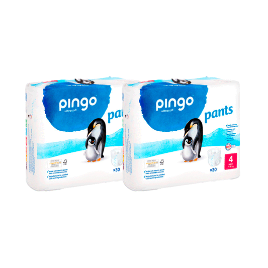 Pack 2 X Pingo Pants- Braguitas Ecológicas, Talla 4 (30 Unidades)