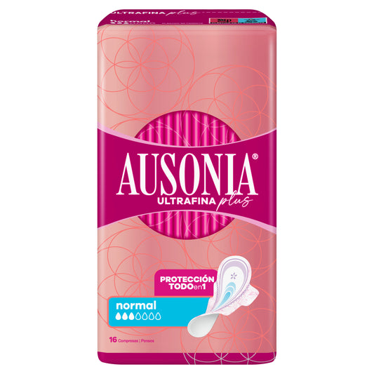 Ausonia Compresas Con Alas Ultrafina Plus Normal , 16 unidades