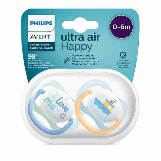 Compra Avent Chupetes Ultra Air Collection Happy 0-6 Meses