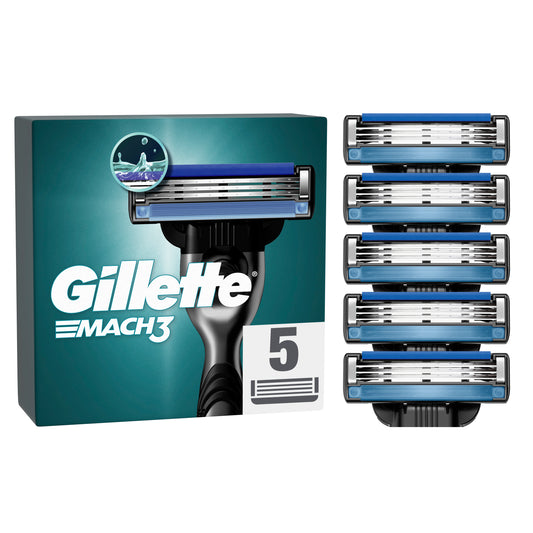 Gillette Mach3 Recambios Para Maquinillas De Afeitar Para Hombre , 5 unidades