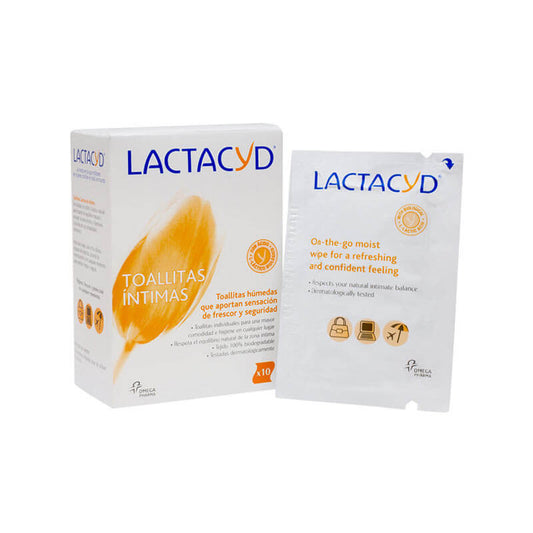 Lactacyd Toallitas Individuales Higiene Íntima 10 unidades