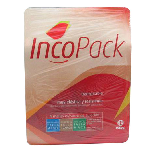 INCOPACK Malla incontinencia lavable elástica talla maxi 4 unidades