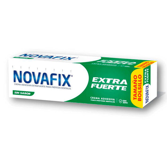 Novafix Extra Fuerte Crema Adhesiva Prótesis Dentales Sin Sabor 20 gr