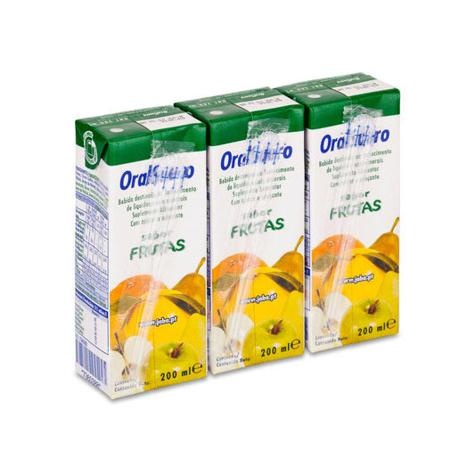 OralSuero Sabor Frutas, 3 X 200 Ml