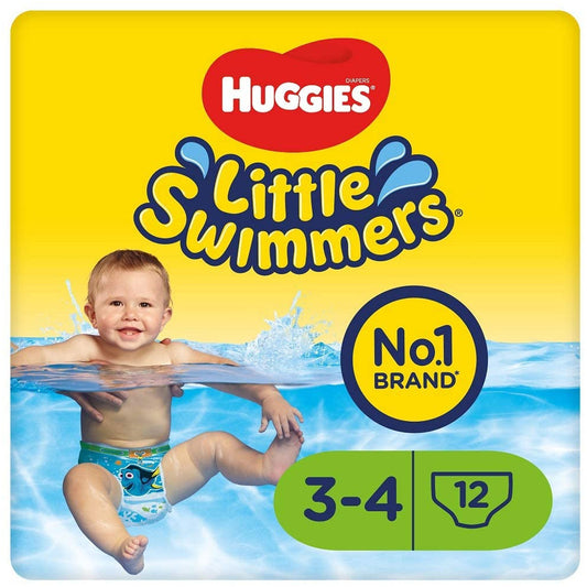 Huggies  Little Swimmers Talla 3-4 (7-15 Kg), 12 Unidades