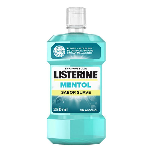 Listerine, Enjuague Bucal Mentol Sabor Suave, 250 ml