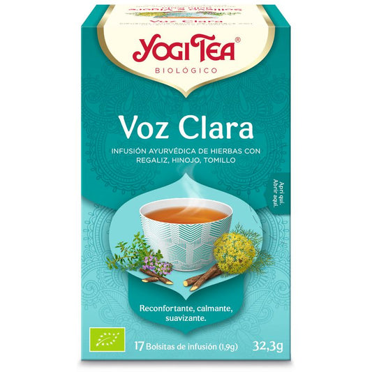 Yogi Tea Biológico Voz Clara 17 Bolsitas