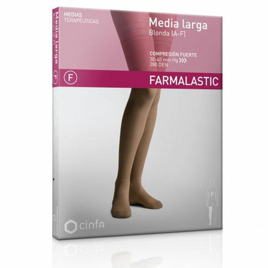 Farmalastic Media Larga Blonda Compresión Fuerte T - Grande