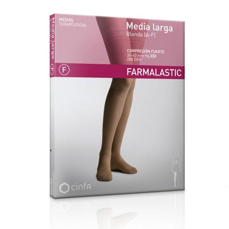 Farmalastic  Media Larga Blonda Compresión Fuerte 30-40 Mm Hg
