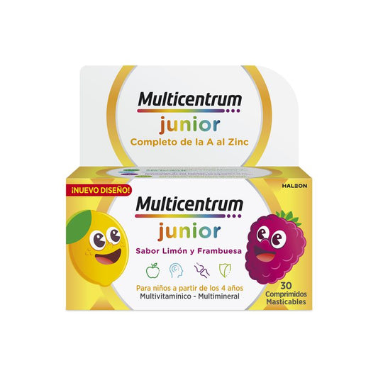 Multicentrum Junior Multivitamínico + 4 años, 30 Comprimidos
