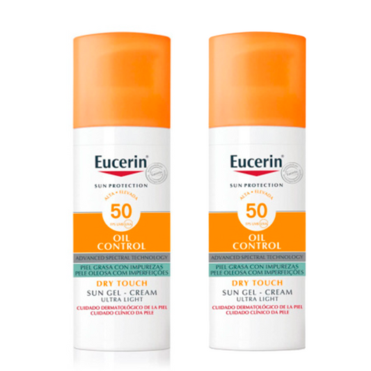 Eucerin Oil Control Dry Touch SPF 50+, 2 x 50 ml