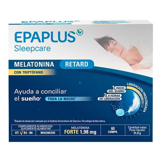 Eplaplus Sleepcare Melatonina Retard Con Triptófano , 21,9 gramos
