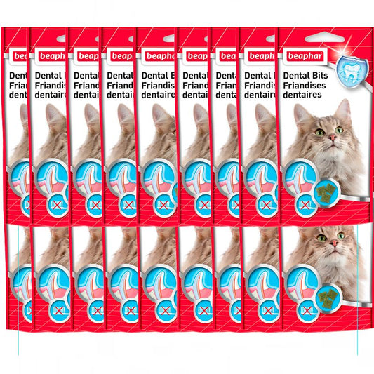 Beaphar Bocaditos Dental Bits snacks para gato,18 sobres de 35gr