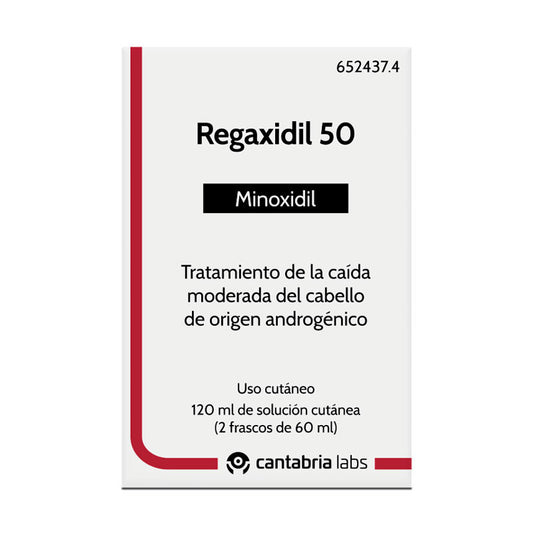 Regaxidil 50 mg/ml Solución Cutánea 2 Frascos de 60 ml
