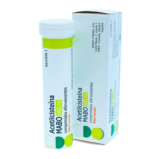 Acetilcisteina Mabo 600 mg Sabor Naranja, 20 comprimidos Efervescentes