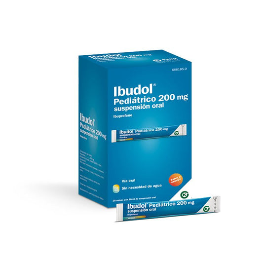 Ibudol Pediátrico 200 mg Suspensión Oral, 20 Sobres